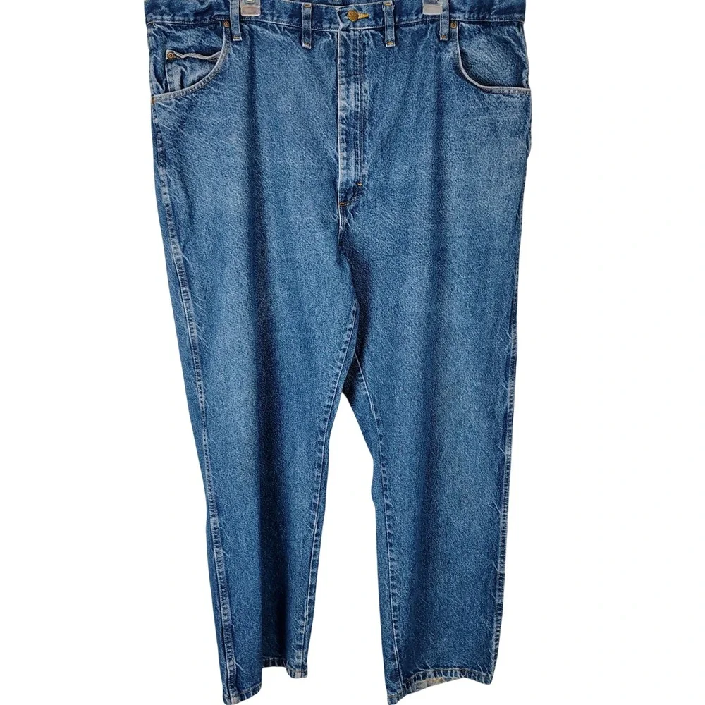 Red Kap Mens‎ 48x30 Blue Workwear Jeans Distressed Straight Leg big tall Denim